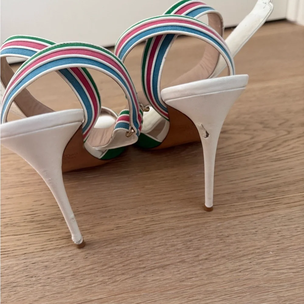 Valentino Garavani Rainbow Suede Strap Heels Size 39